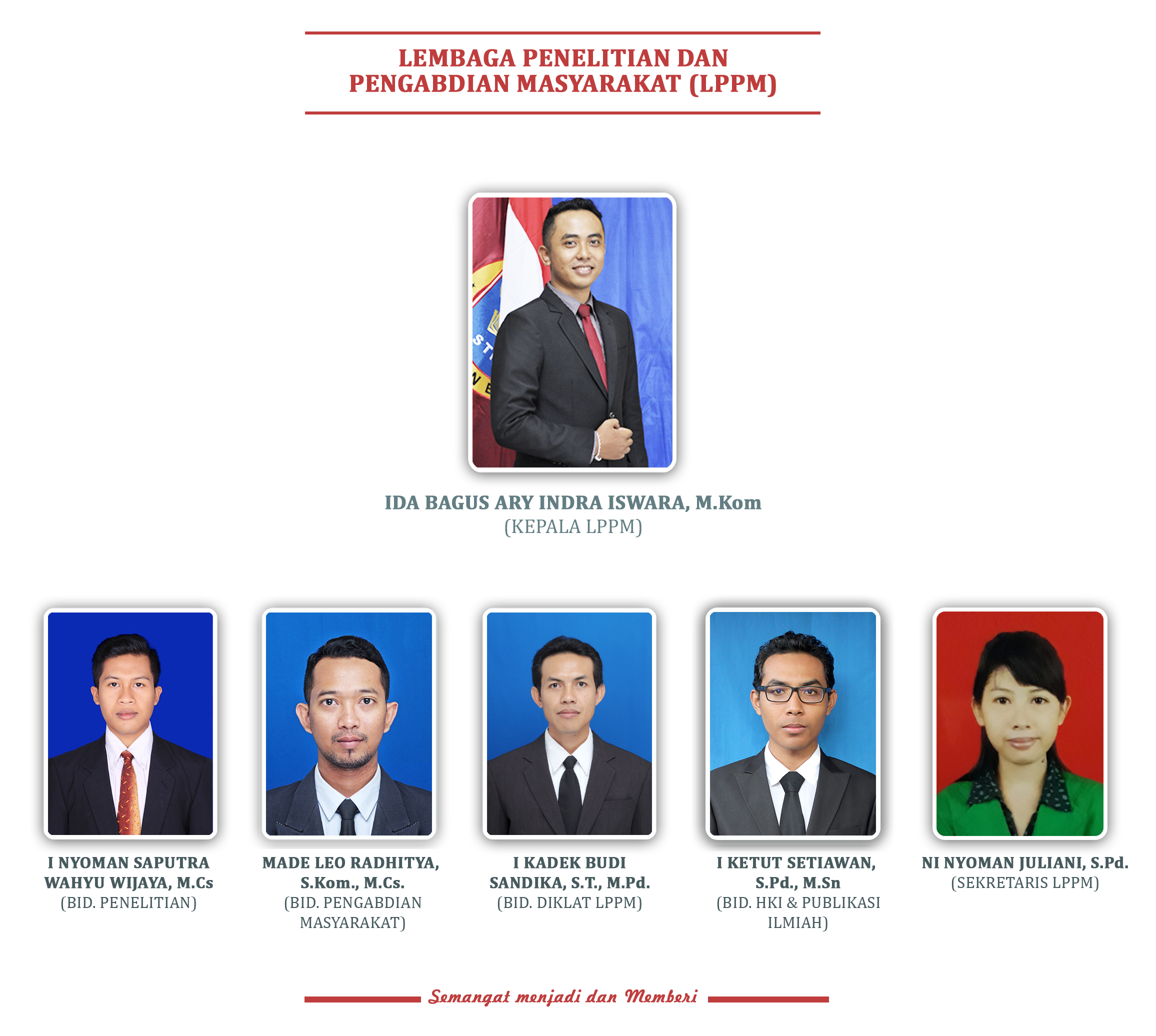 Struktur Organisasi LPPM STMIK STIKOM Indonesia